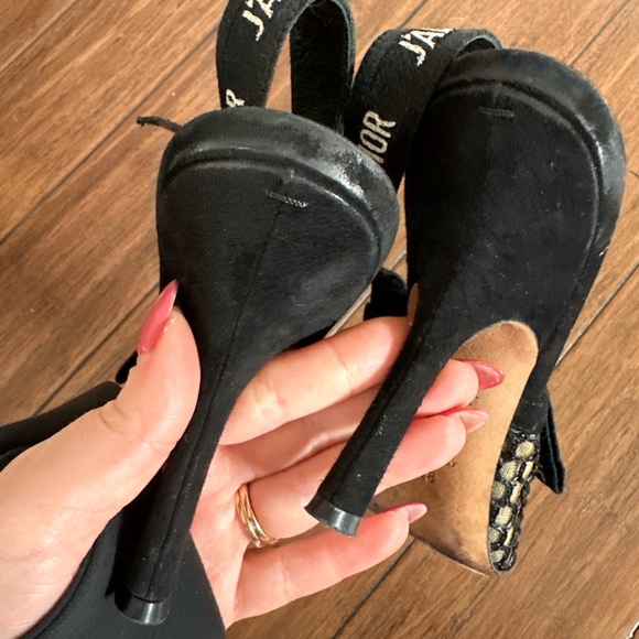 Dior Black Suede And Mesh J'Adior
Slingback Sandals Size 38 - Picture 4 of 7